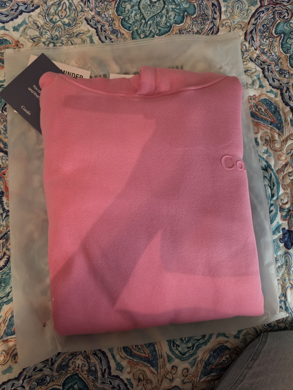 Comfrt Pink Mininalist Hoodie